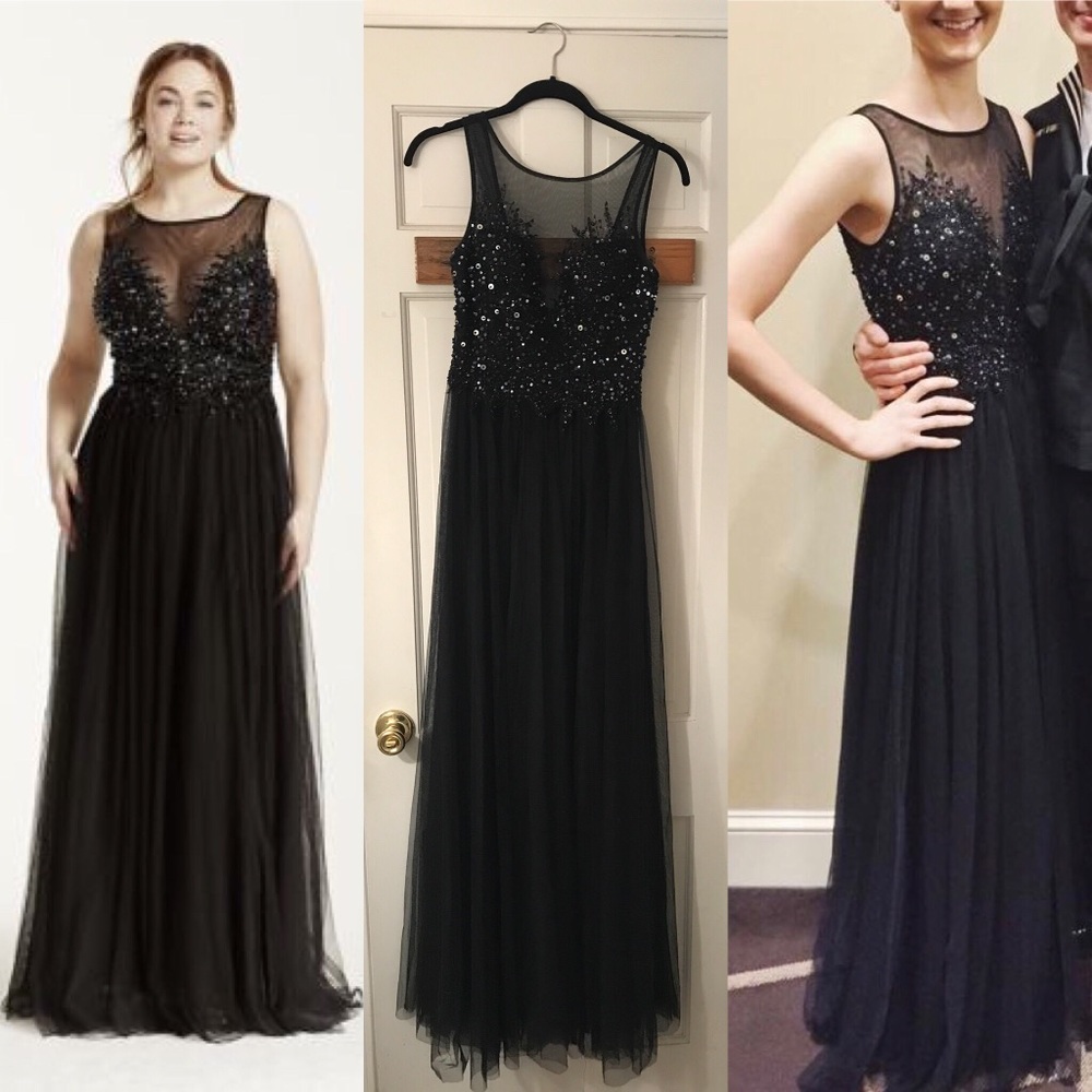 Black Sequin Prom Dress